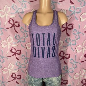 Tapout Solid Purple Twist Racerback Total Divas Athletic Activewear Tank Small